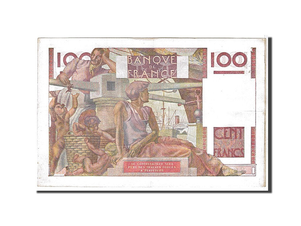 Banknot, Francja, 100 Francs, Jeune Paysan, 1947, AU(55-58), Fayette:28.13