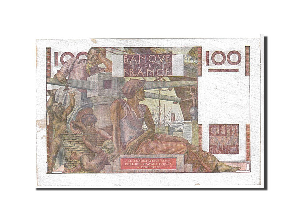 Banknote, France, 100 Francs, 100 F 1945-1954 ''Jeune Paysan'', 1951, AU(55-58)