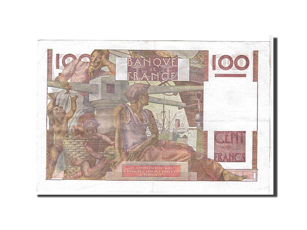 France, 100 Francs, 100 F 1945-1954 ''Jeune Paysan'', 1953, KM #128d,...