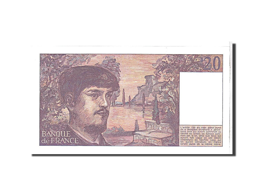 France, 20 Francs, 20 F 1980-1997 ''Debussy'', 1980, KM #151a, UNC(65-70),...