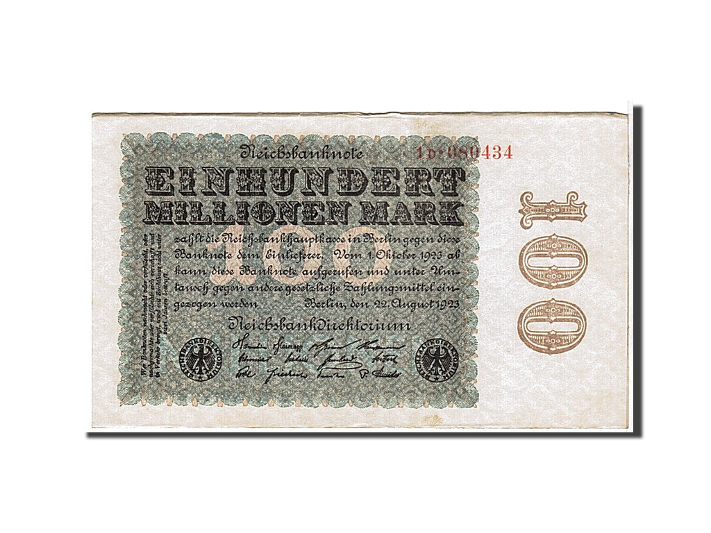 Banknote, Germany, 100 Millionen Mark, 1923, KM:107a, AU(50-53)