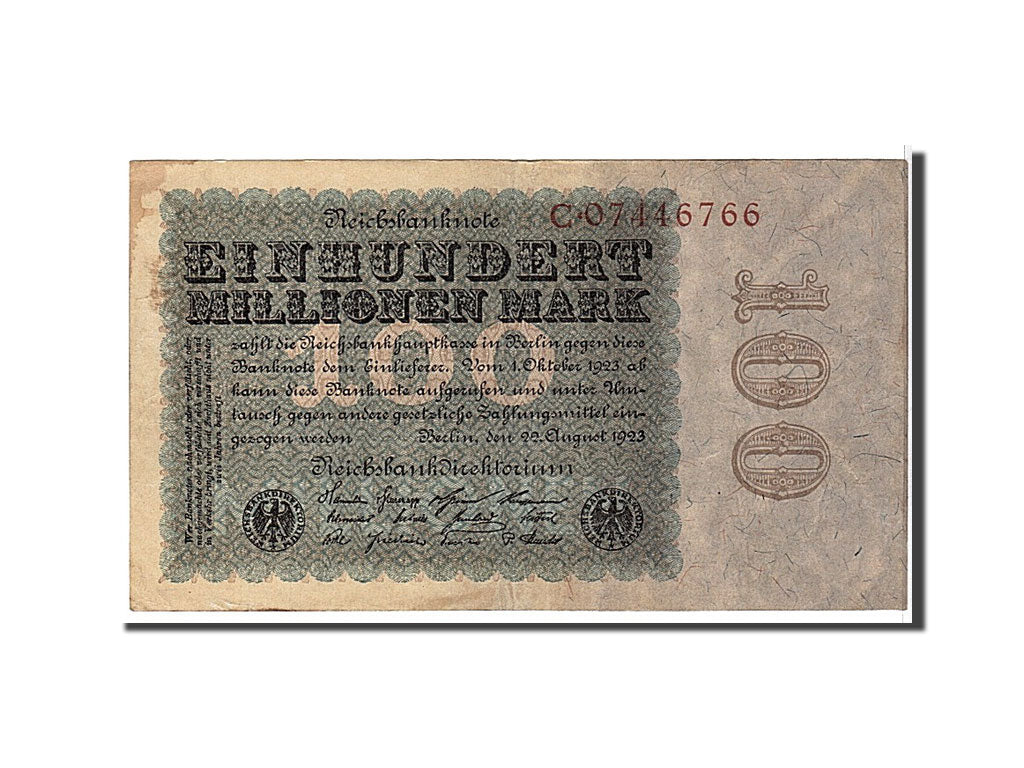 Banknote, Germany, 100 Millionen Mark, 1923, KM:107a, VF(20-25)