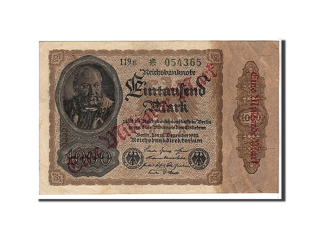 Billet, Allemagne, 1 Milliarde Mark on 1000 Mark, 1922, KM:113a, TTB