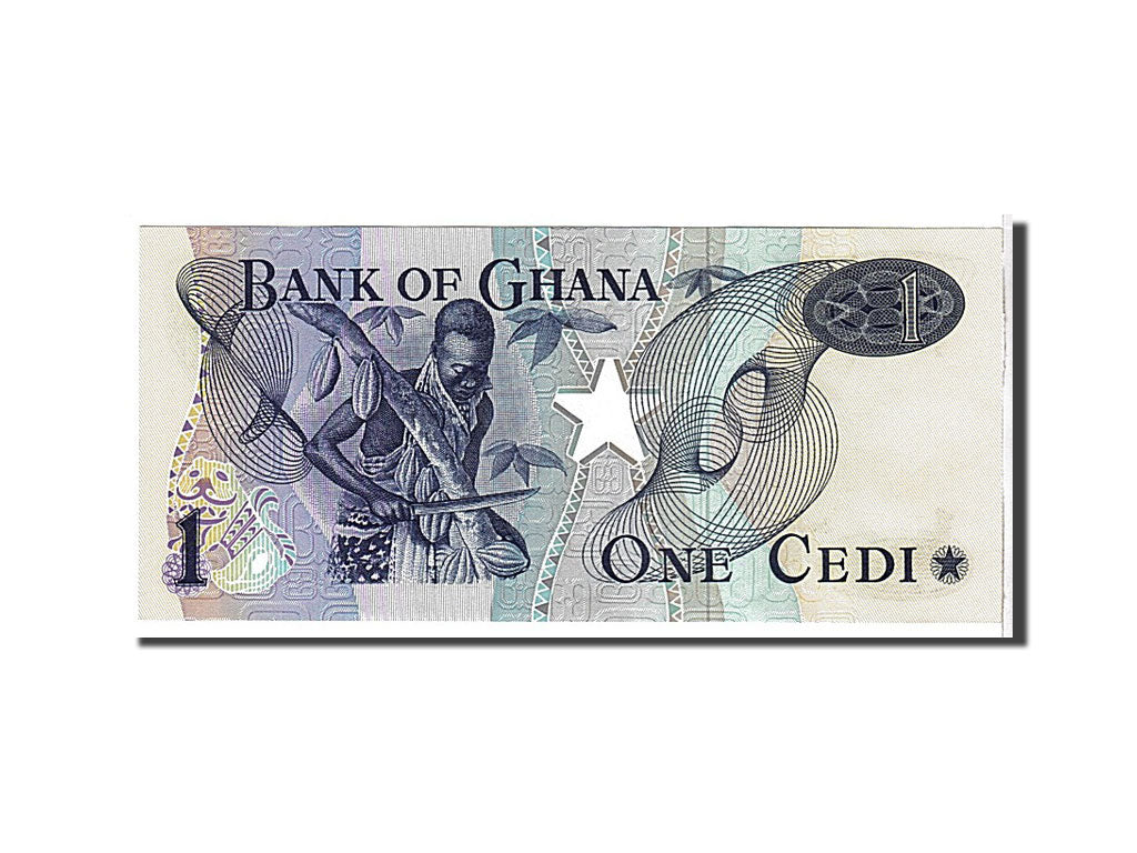 Banknote, Ghana, 1 Cedi, 1976, KM:13c, UNC(65-70)