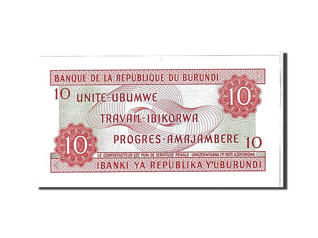 Burundi, 10 Francs, 1970, KM #20b, UNC(65-70), L715203