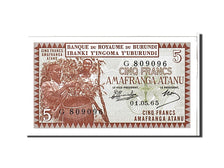 Burundi, 5 Francs, 1965, KM #8, UNC(65-70), G809096