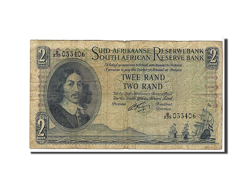 South Africa, 2 Rand, 1962, KM #105b, VG(8-10), B235033406