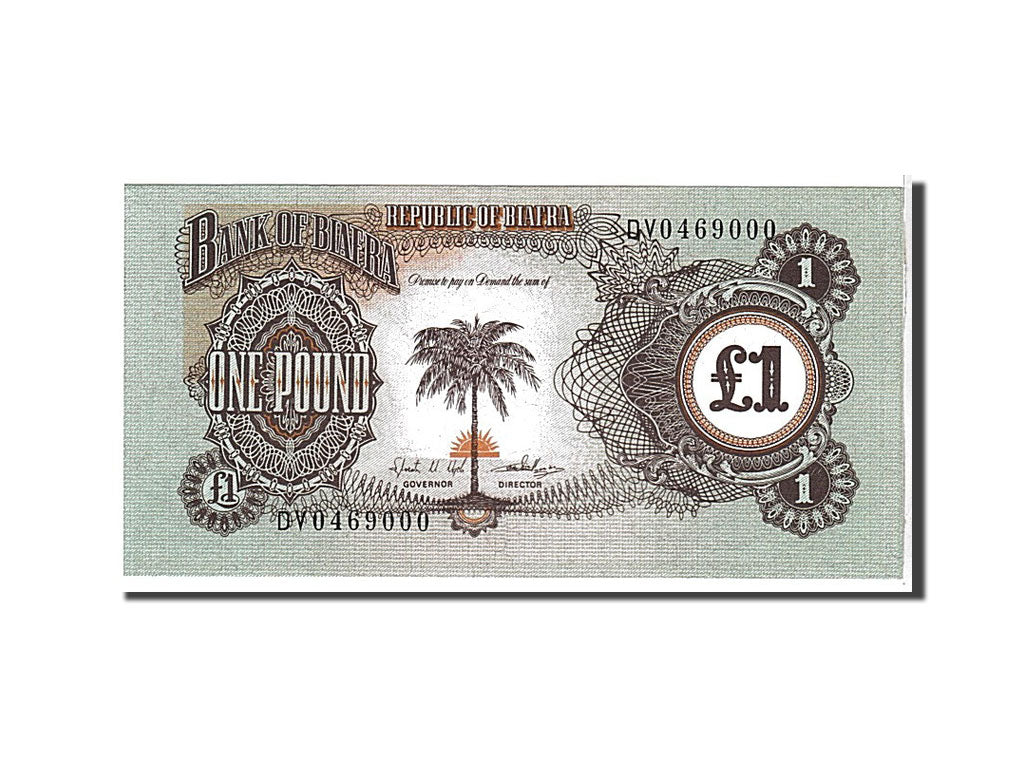 Biafra, 1 Pound, 1968, KM #5a, UNC(65-70), DV0469000