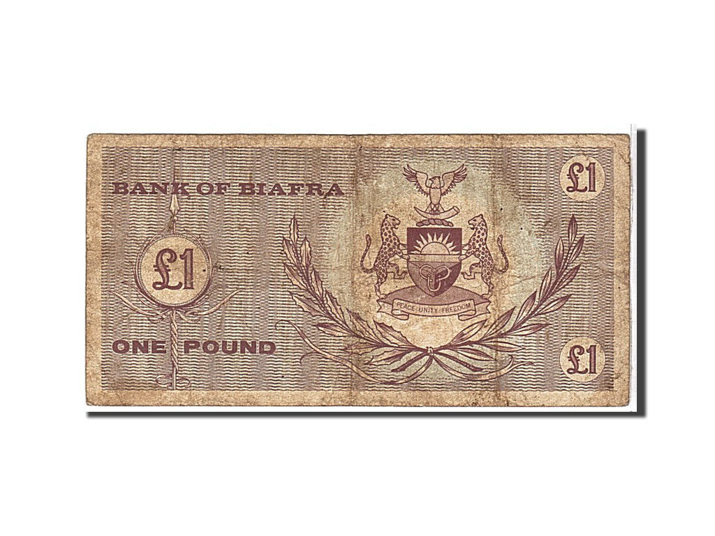Biafra, 1 Pound, 1967, KM #2, VG(8-10), AC7326736