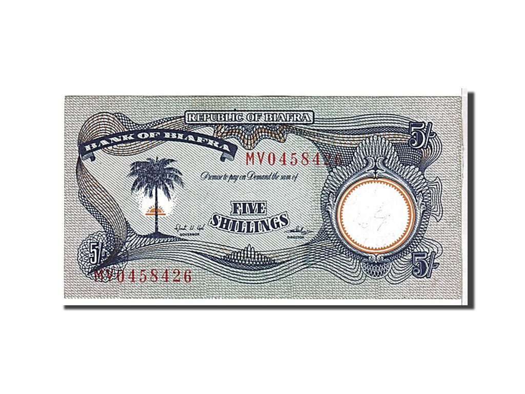 Biafra, 5 Shillings, 1968, KM #3a, UNC(63), MV0458426