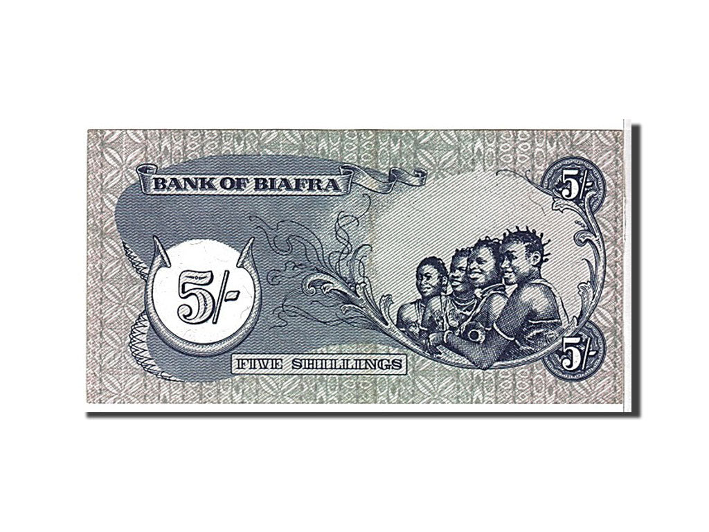 Biafra, 5 Shillings, 1968, KM #3a, UNC(63), MV0458426