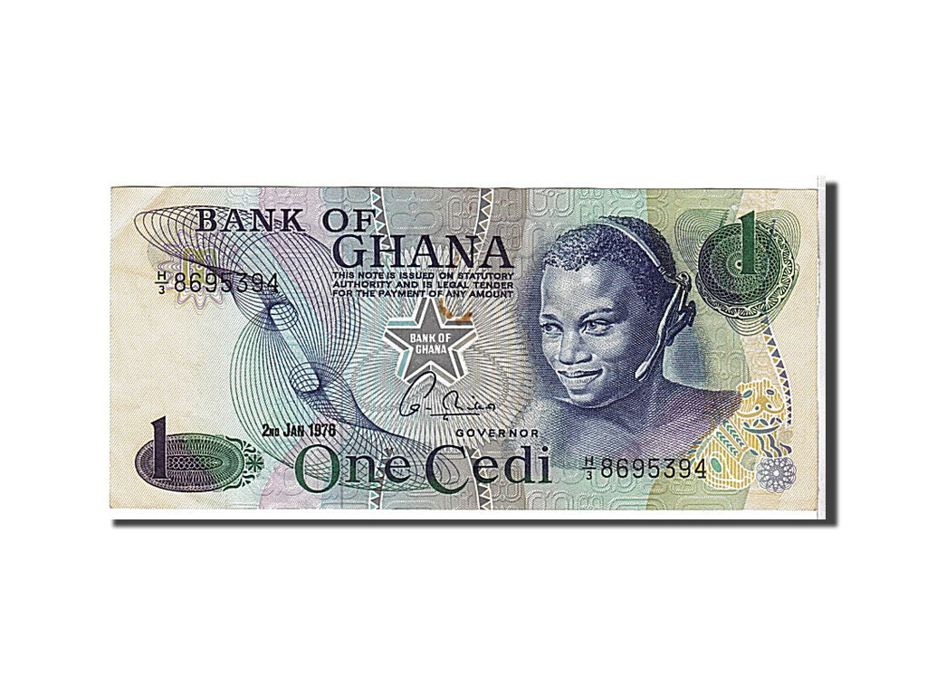 Banknote, Ghana, 1 Cedi, 1976, KM:13c, EF(40-45)