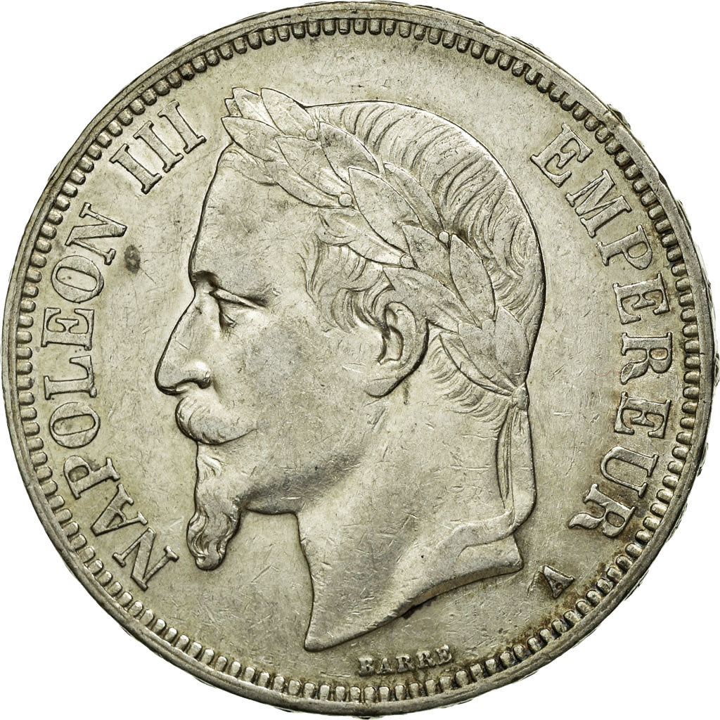 Coin, France, Napoleon III, Napoléon III, 5 Francs, 1868, Paris, AU(50-53)