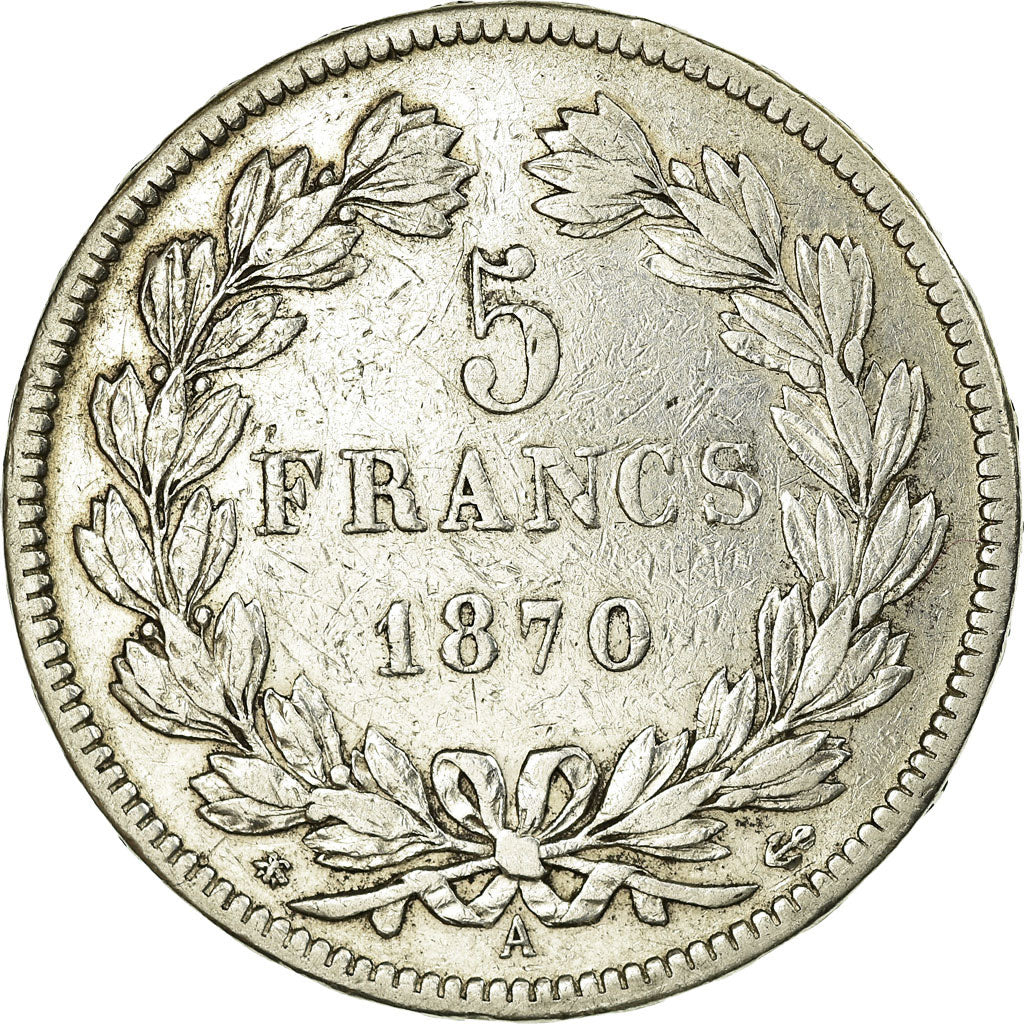 Coin, France, Cérès, 5 Francs, 1870, Paris, EF(40-45), Silver, Gadoury:742