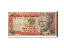 Peru, 50,000 Soles de Oro, 1985, KM #125B, VG(8-10), B4250561C