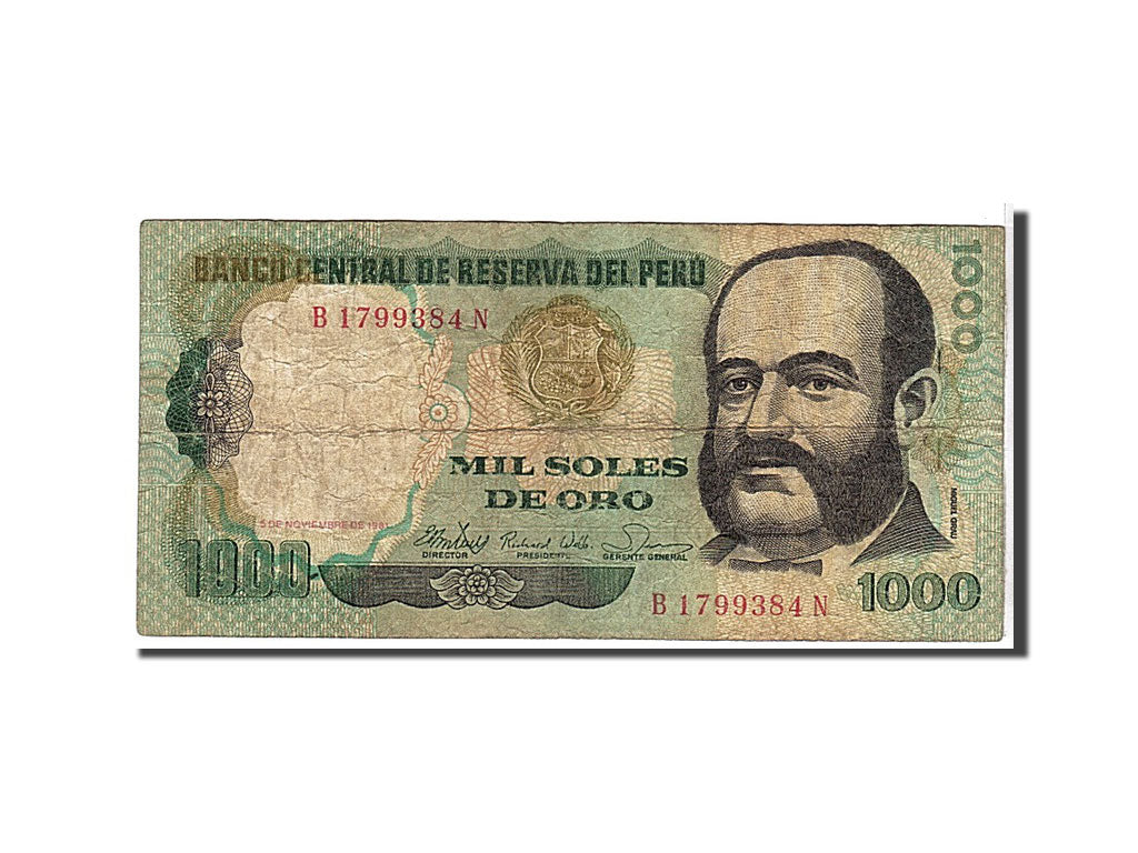 Peru, 1000 Soles de Oro, 1981, KM #122a, VG(8-10), B1799384N