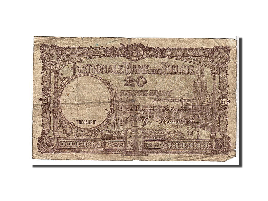 Banknote, Belgium, 20 Francs, 1945, VG(8-10)