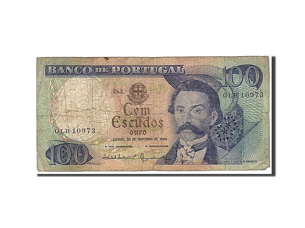 Banknote, Portugal, 100 Escudos, 1965, KM:169a, VG(8-10)