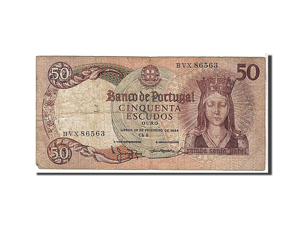 Portugal, 50 Escudos, 1964, KM #168, VF(20-25), BVX86563