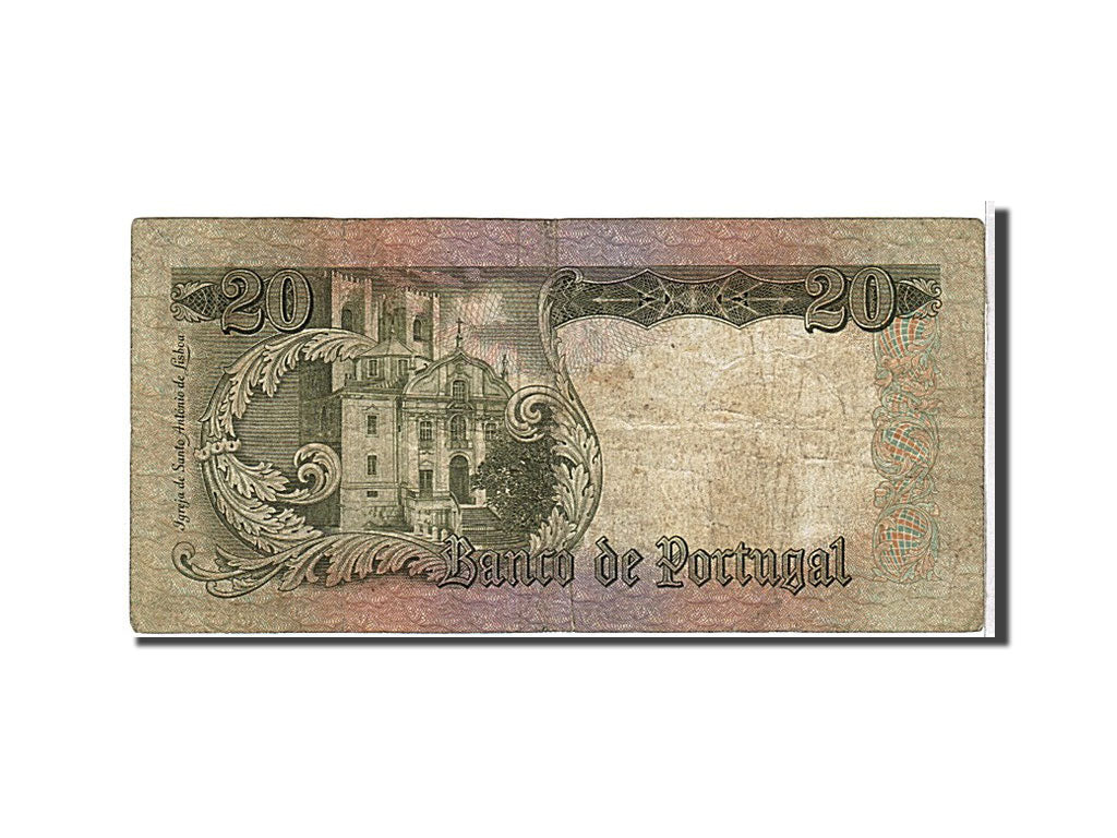 Portugal, 20 Escudos, 1964, KM #167a, VF(20-25), HT44199