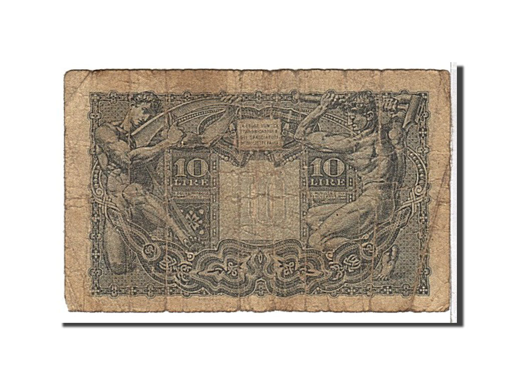 Italy, 10 Lire, 1944, KM #32c, VG(8-10), O200681246