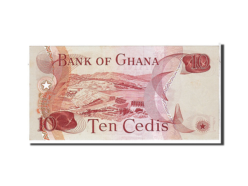 Ghana, 10 Cedis, 1977, KM #16e, UNC(65-70), KI4729292