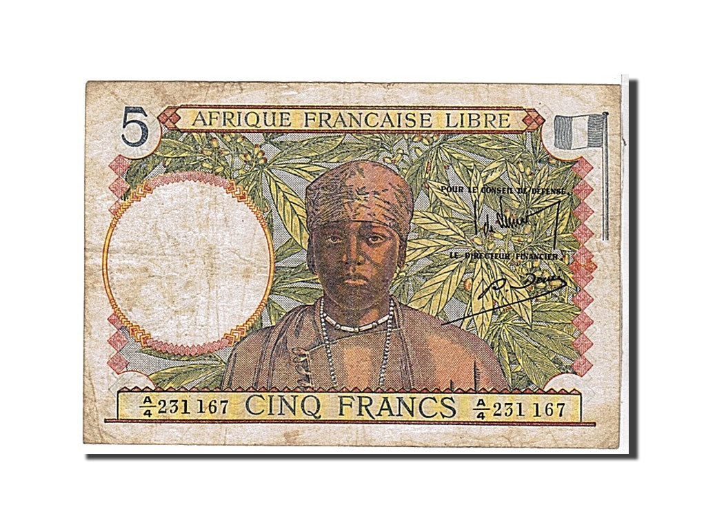 Afrique Equatoriale, 5 Francs type 1941