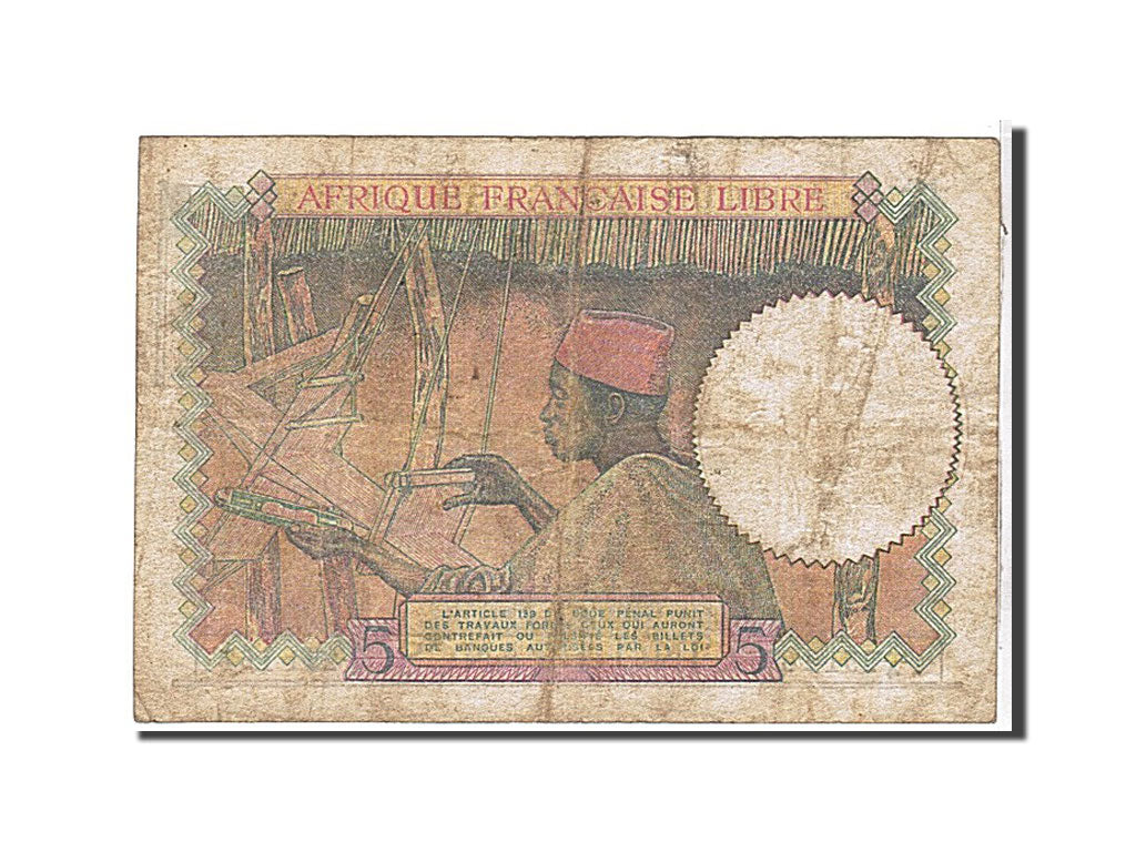 Afrique Equatoriale, 5 Francs type 1941