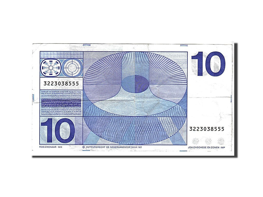 Banknote, Netherlands, 10 Gulden, 1968, KM:91b, EF(40-45)