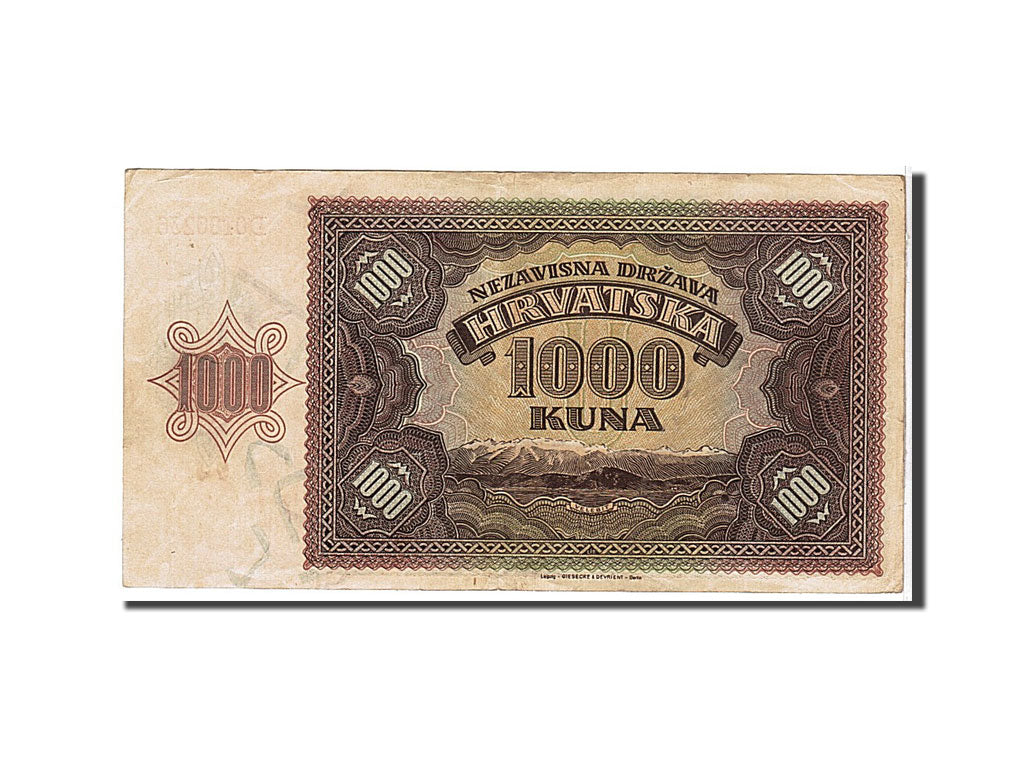 Croatia, 1000 Kuna, 1941, KM #4a, EF(40-45), D0180236