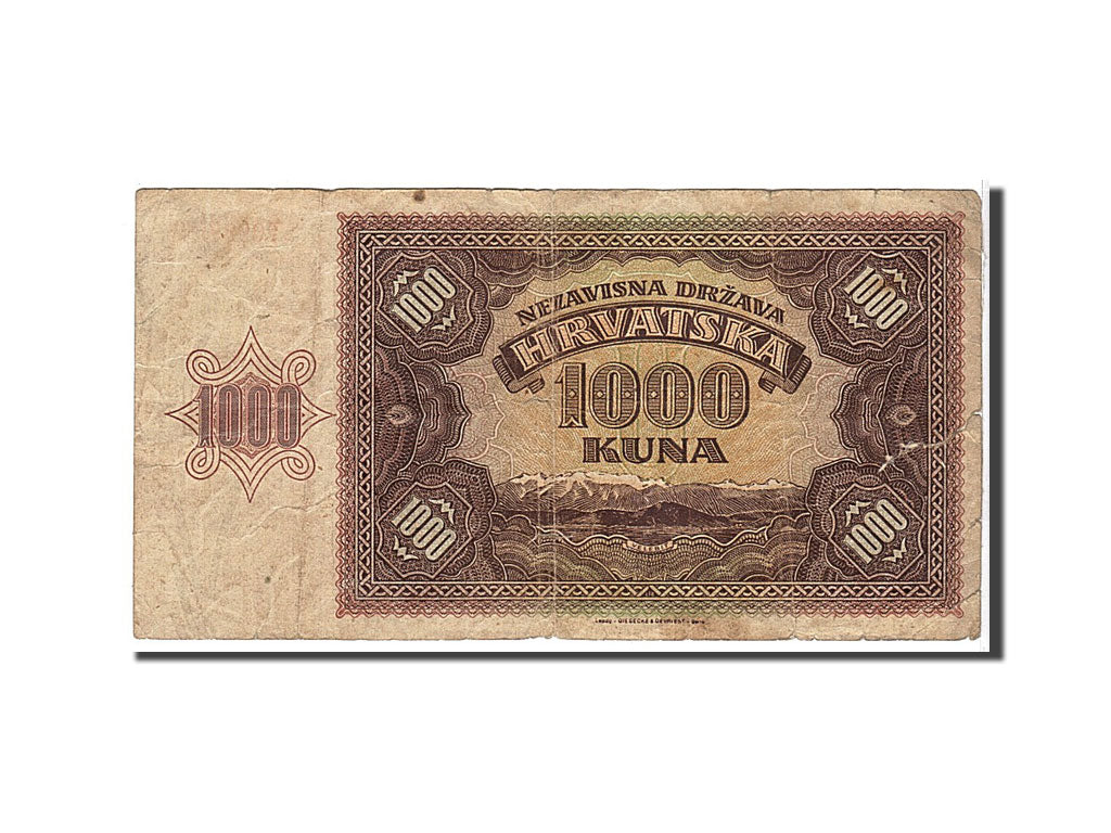 Croatia, 1000 Kuna, 1941, KM #4a, VG(8-10), T0588855
