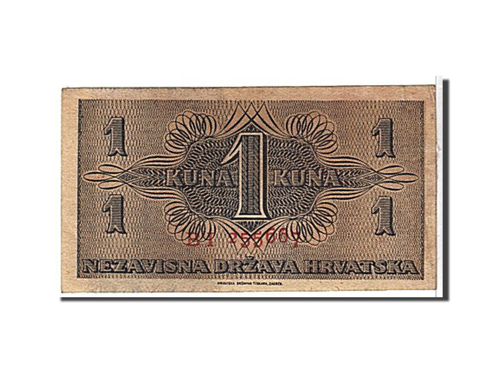 Croatia, 1 Kuna, 1942, KM #7b, AU(50-53), BI255667