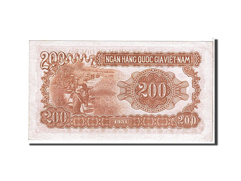 Viet Nam, 200 D<ox>ng, 1951, KM #63a, AU(55-58), AB0454077
