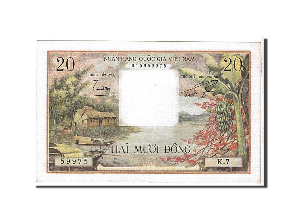 South Viet Nam, 20 D<ox>ng, 1956, KM #4a, UNC(65-70), 59975