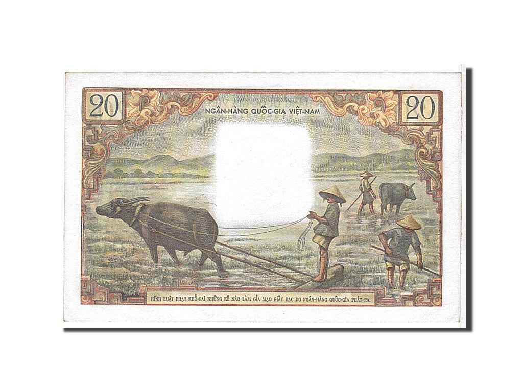 South Viet Nam, 20 D<ox>ng, 1956, KM #4a, UNC(65-70), 59975