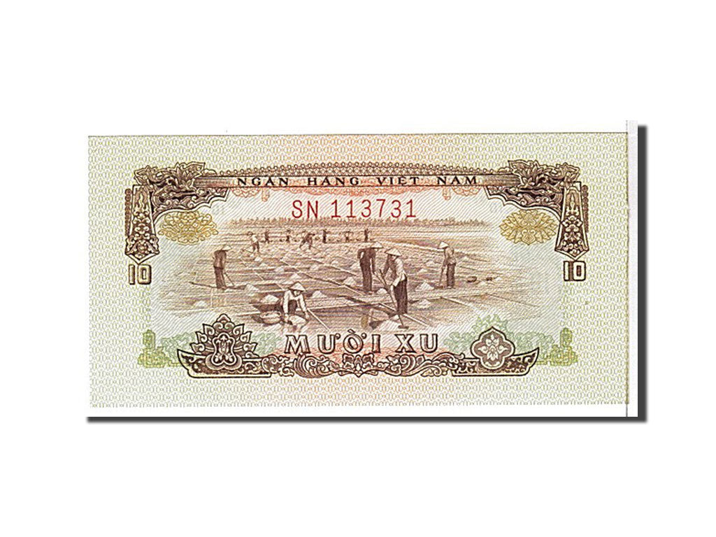 Banknote, South Viet Nam, 10 Xu, 1966, KM:37a, UNC(65-70)