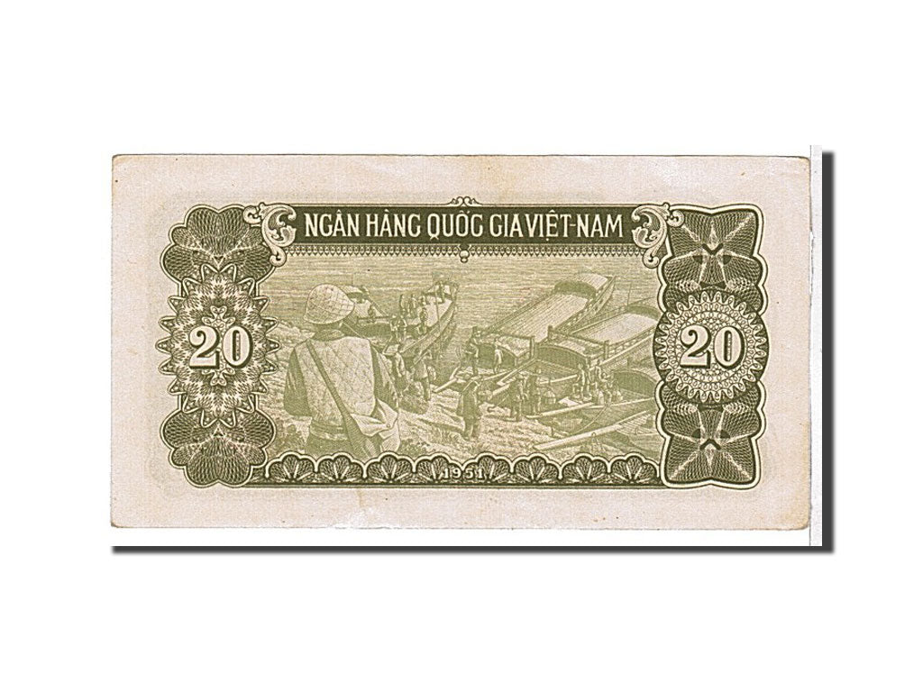 Viet Nam, 20 D<ox>ng, 1951, KM #60b, AU(50-53)
