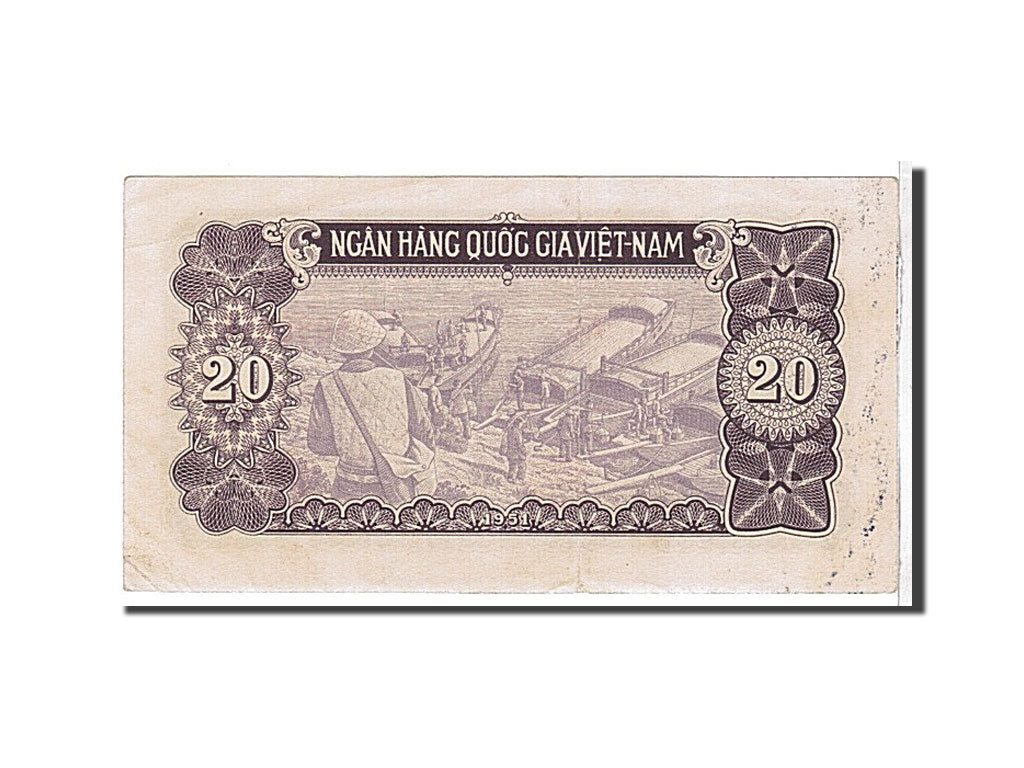 Viet Nam, 20 D<ox>ng, 1951, KM #60a, AU(50-53), AB15088814
