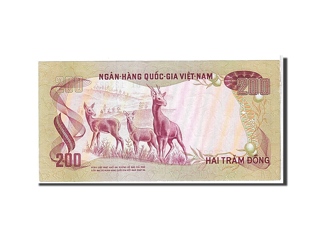 South Viet Nam, 200 D<ox>ng, 1972, KM #32a, AU(55-58), B1123923