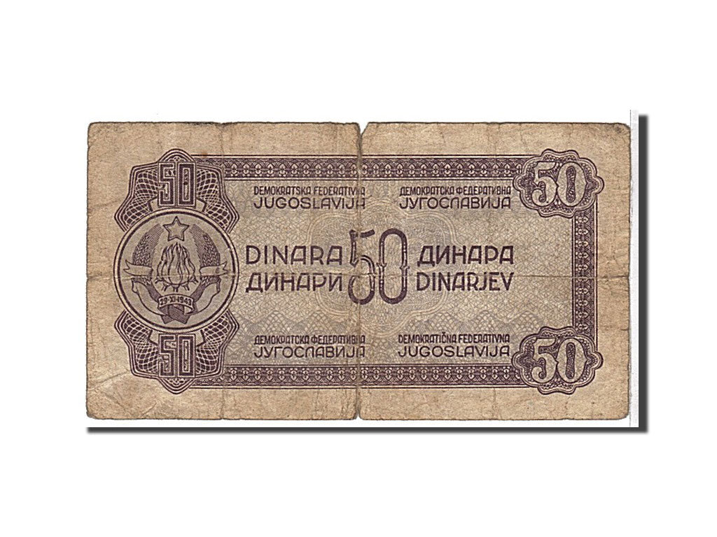 Yugoslavia, 50 Dinara, 1944, KM #52a, VG(8-10)