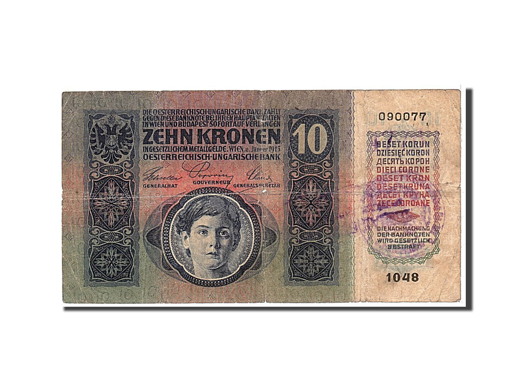Austria, 10 Kronen, 1915, KM #51a, VF(20-25), 0900771048
