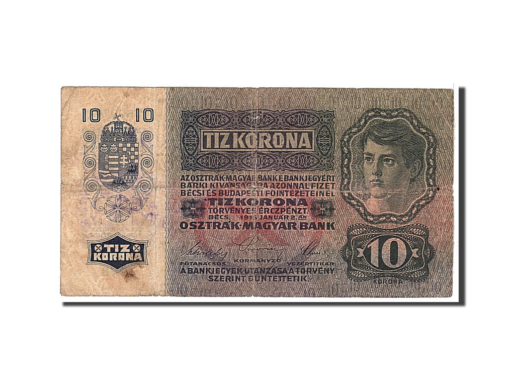 Austria, 10 Kronen, 1915, KM #51a, VF(20-25), 0900771048