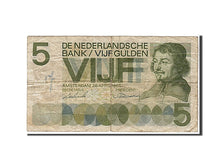 Netherlands, 5 Gulden, 1966, KM #90a, VG(8-10), 1CS094422