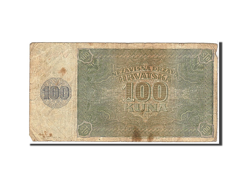 Croatia, 100 Kuna, 1941, KM #2a, VG(8-10), F2703188