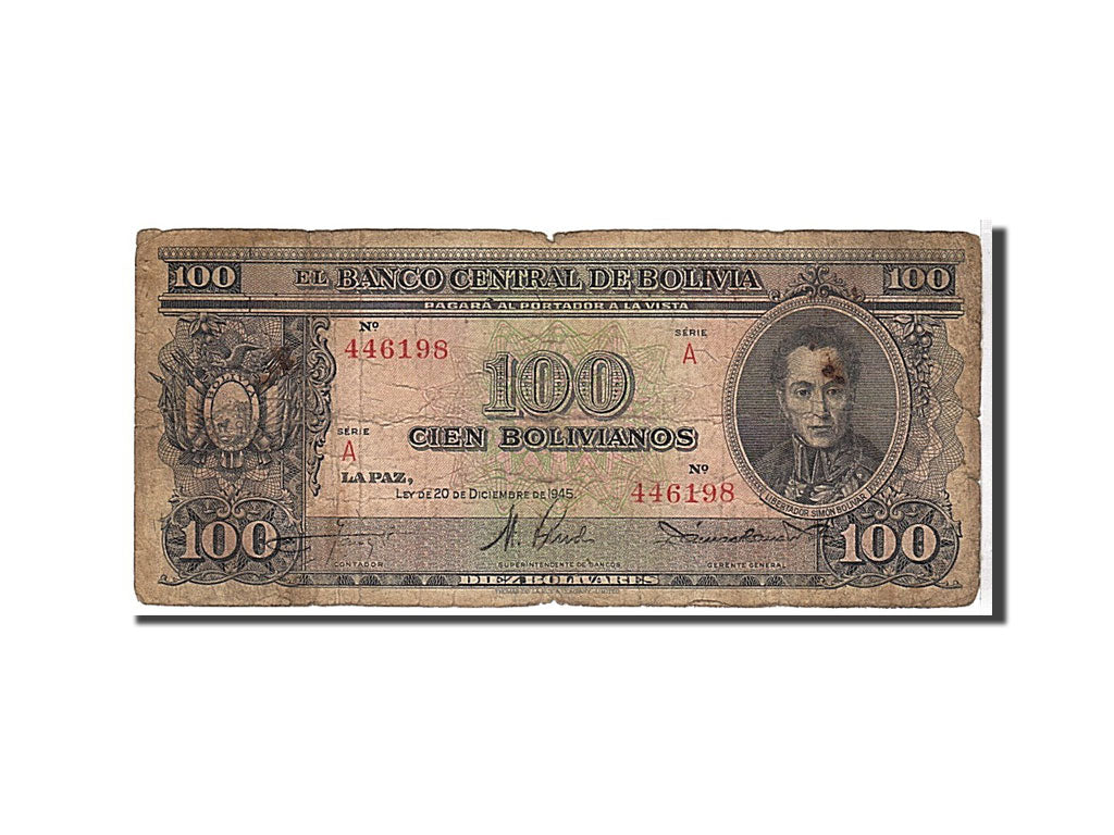 Bolivie, 100 Bolivianos type 1945