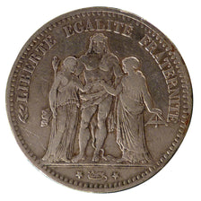 FRANCE, Hercule, 5 Francs, 1878, Bordeaux, KM #820.2, EF(40-45), Silver,...
