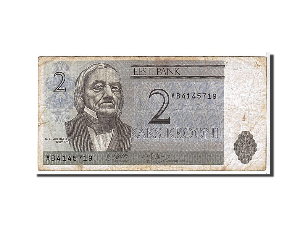 Estonia, 2 Krooni, 1992, KM #70a, VF(20-25), AB4145719