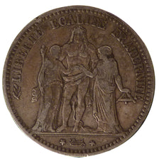 FRANCE, Hercule, 5 Francs, 1878, Bordeaux, KM #820.2, VF(30-35), Silver,...