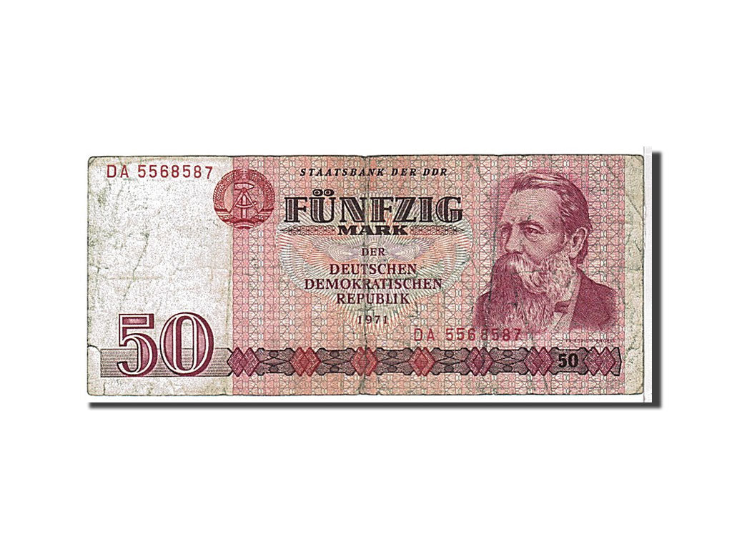 Germany - Democratic Republic, 50 Mark, 1971, KM #30a, VG(8-10), DA5568587