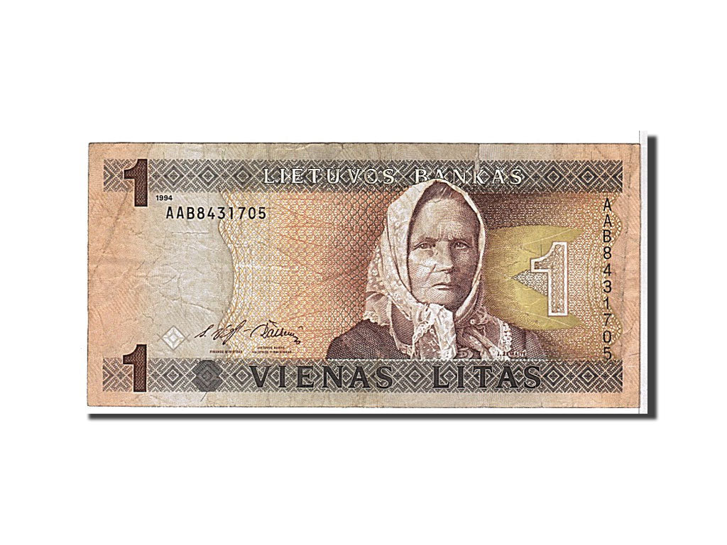 Banconote, Lituania, 1 Litas, 1994, MB